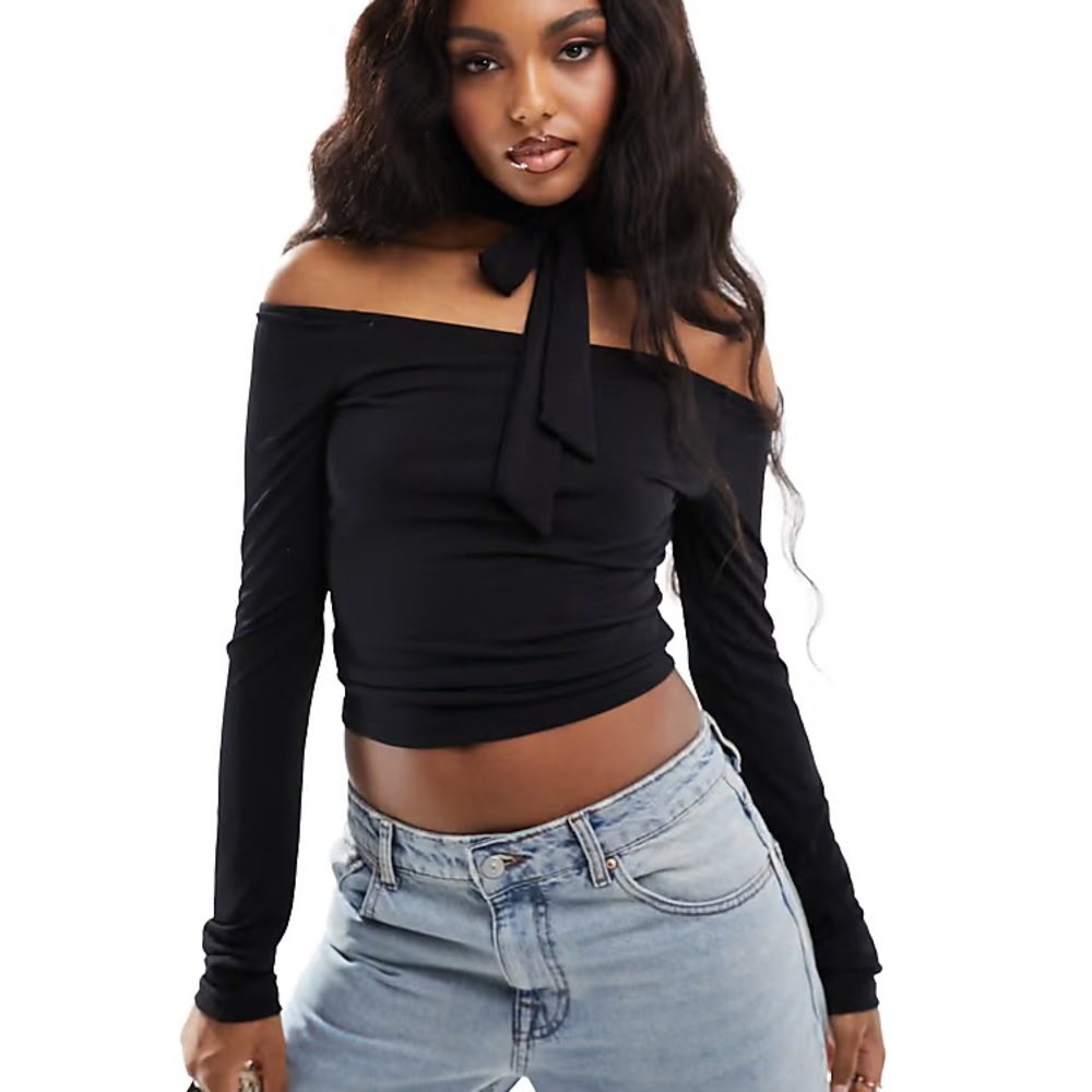ASOS Black Long Sleeve Top